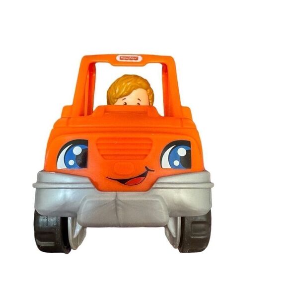 Fisher Price Little People Help a Friend Pickup Truck Orange with Little Boy - Picture 4 of 10